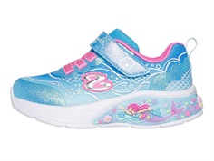 Skechers sneakers blå med havfrue og blinklys